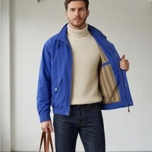Vintage 80s Oakton Limited Blue Jacket XL, Retro Windbreaker, Nautical Utility